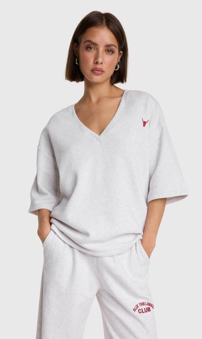 Alix the Label v-neck shortsleeve sweater