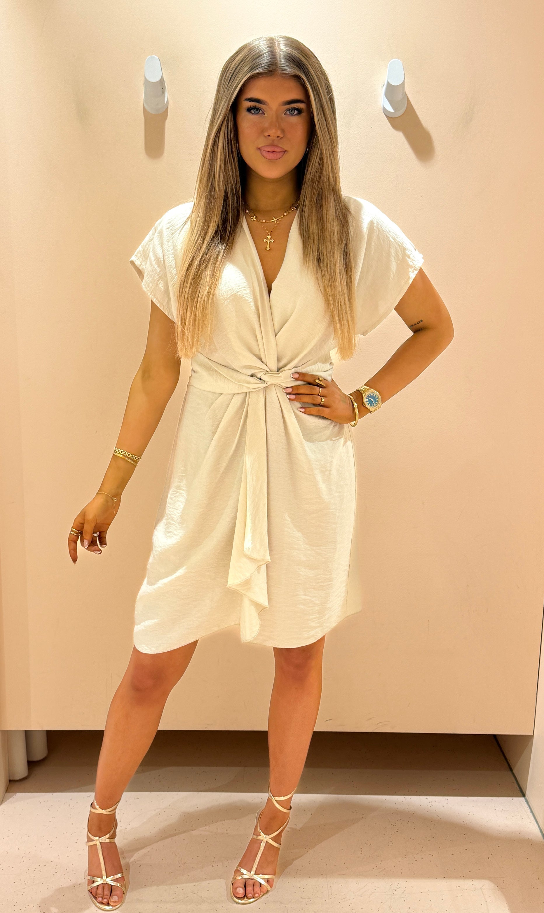 Linsey jurk beige