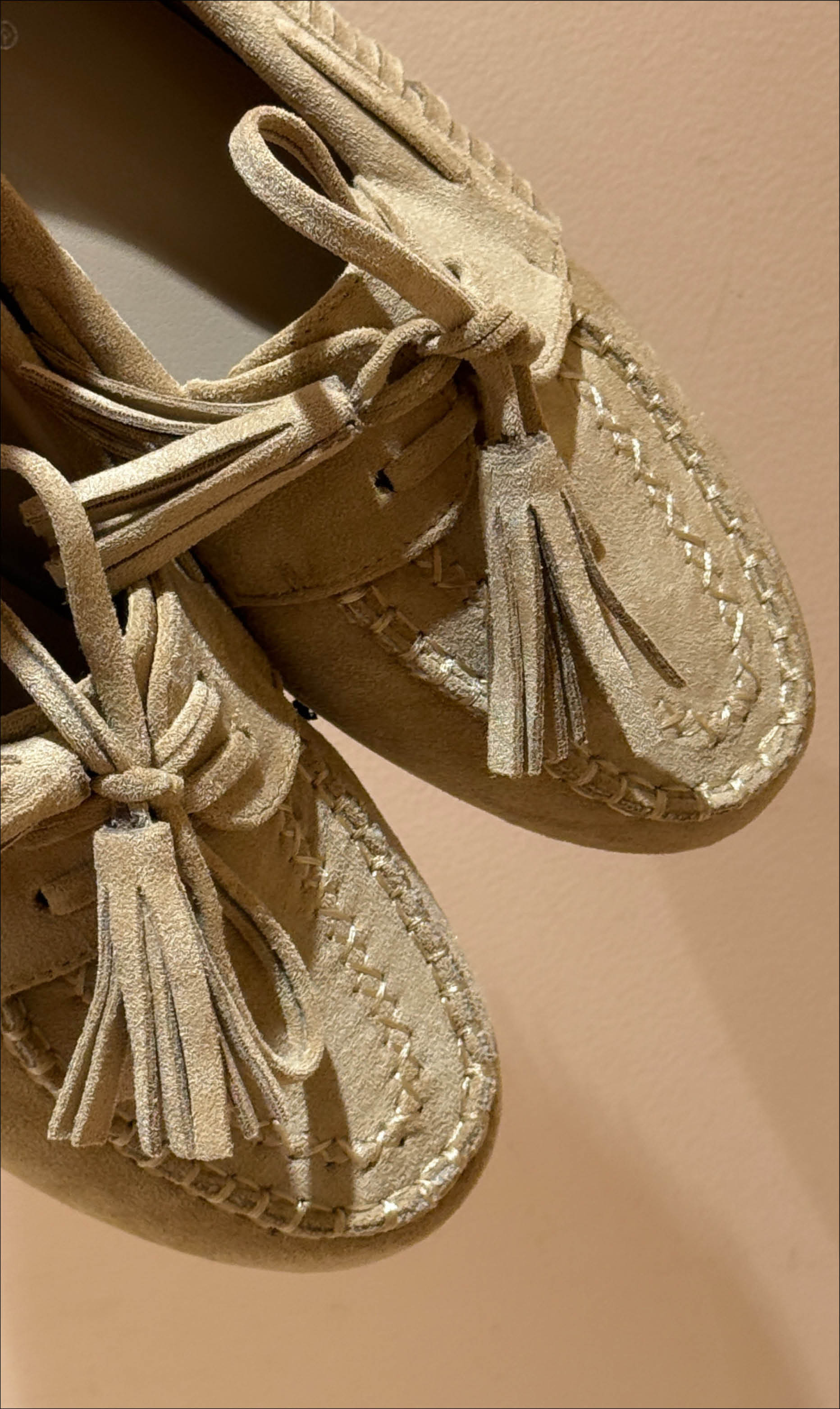 Loafers fringe beige