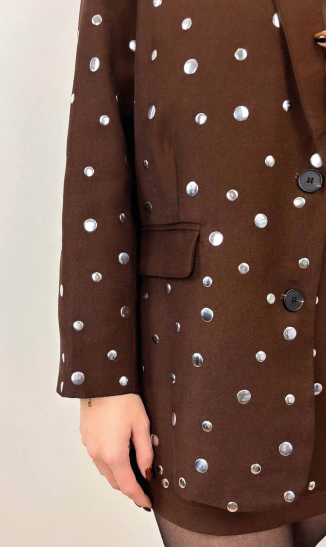 Blazer yessica studs bruin