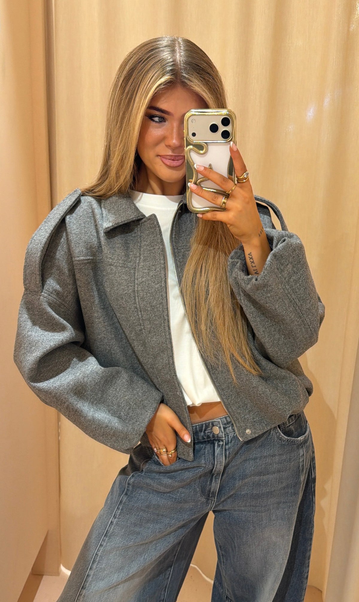 jacket Lotte grijs