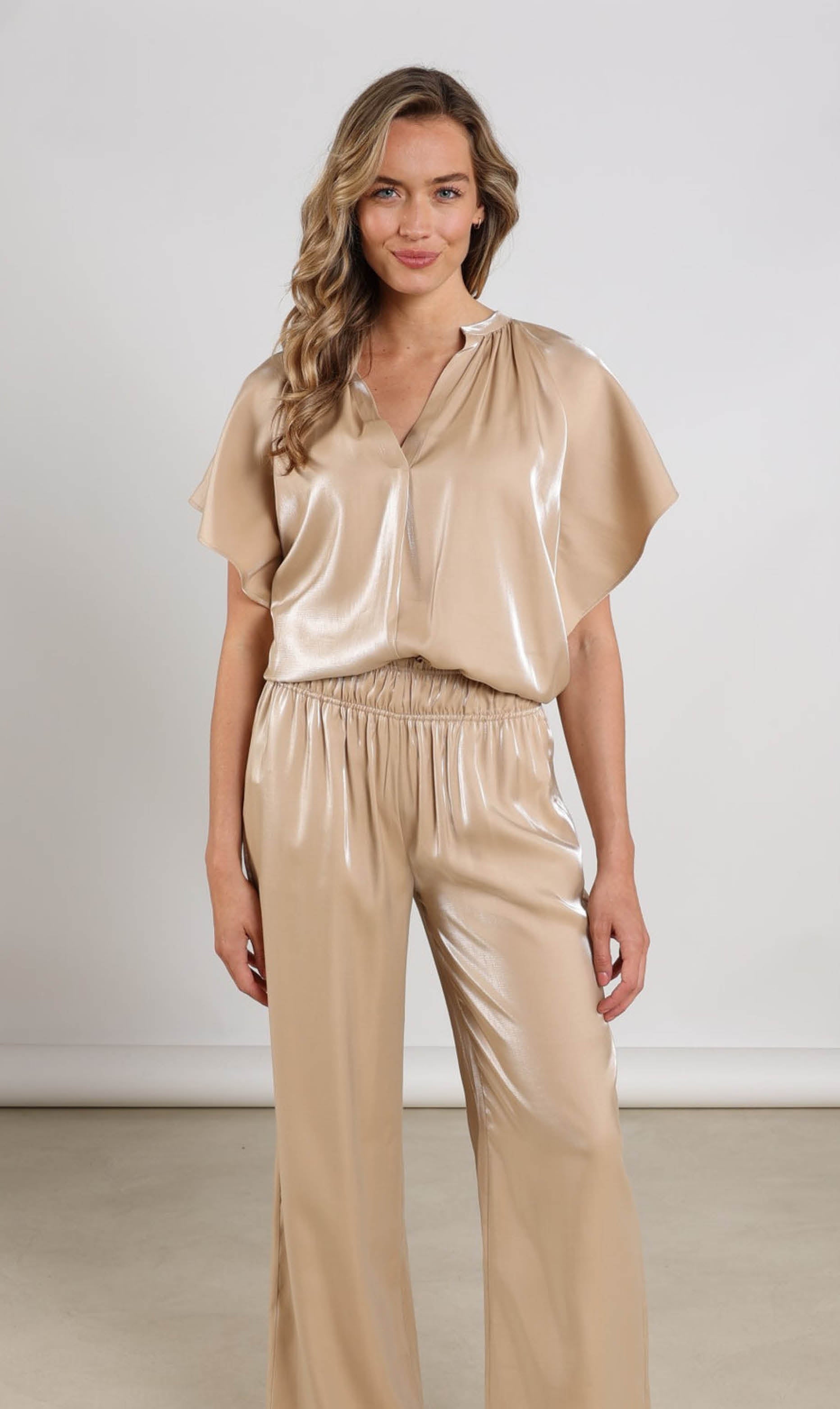 Nukus Taylor top shiny sand