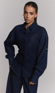 Alix the Label fitted waist denim blouse