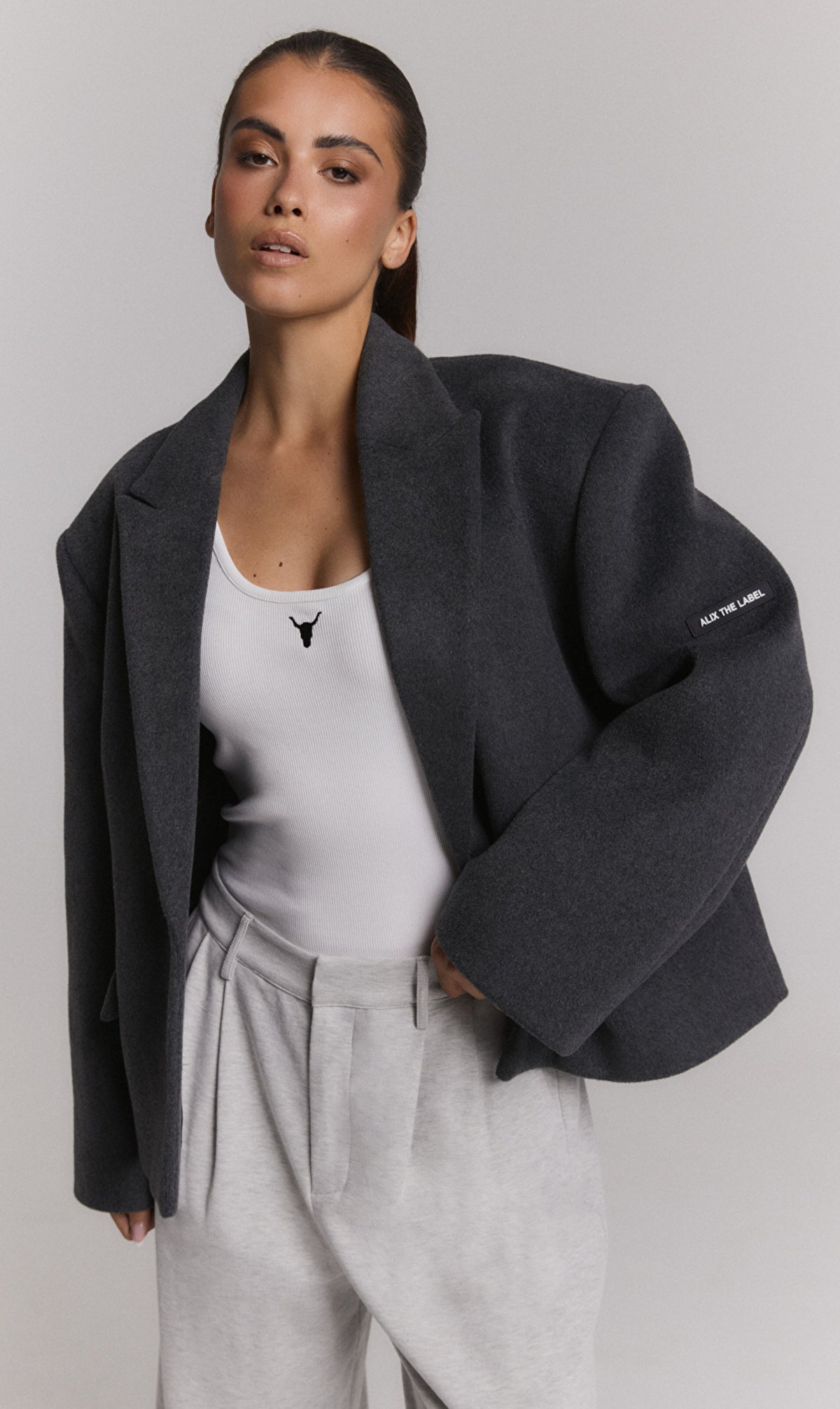 Alix the Label short hairy coat
