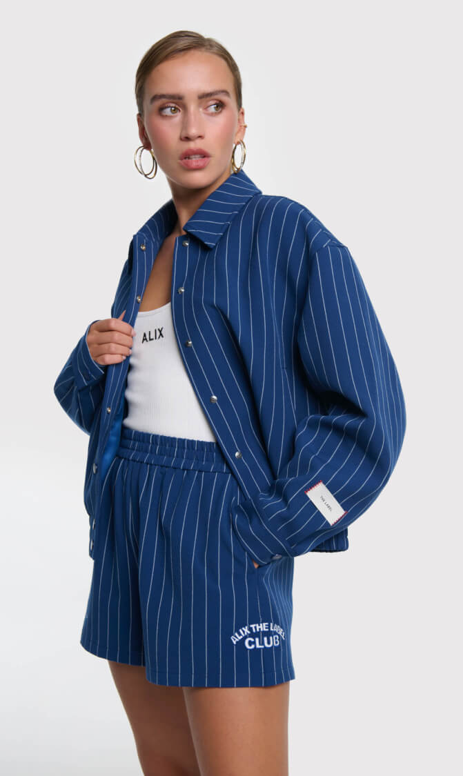 Alix the Label clean striped shorts