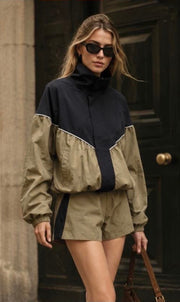 Jacket Mandy khaki / zwart