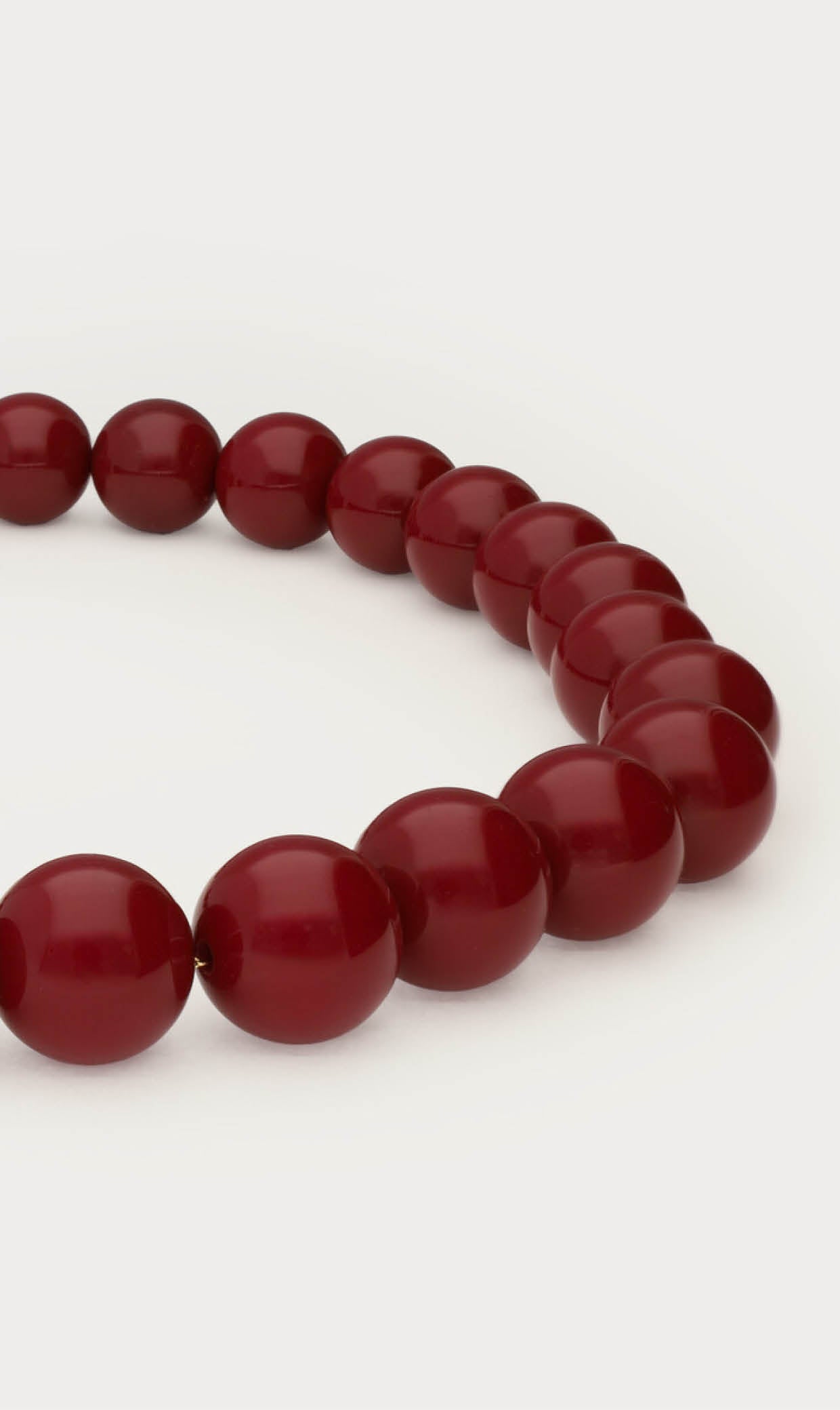 My Jewellery Burgundy statement ketting met ronde kralen