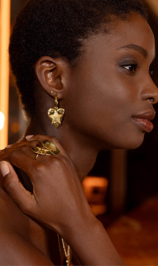 My Jewellery Midnight statement oorringen hartjes ster