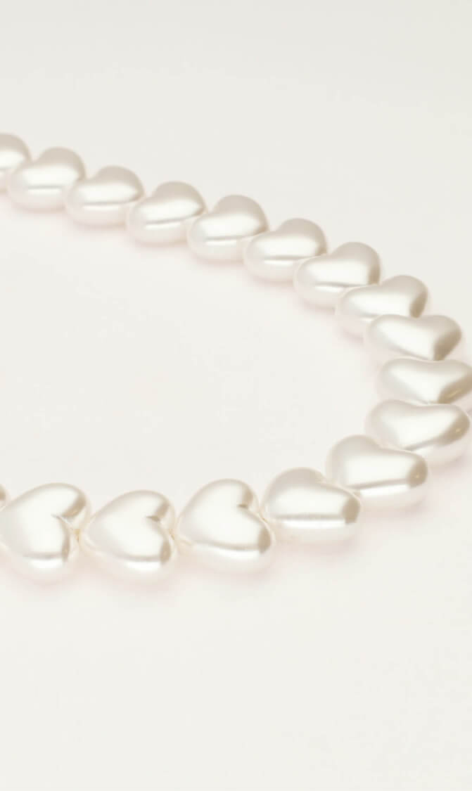 My Jewellery Telefoonkoord met hartjes imitatieparels