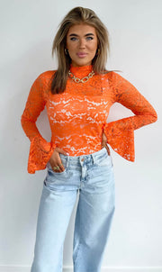 Koningsdag oranje kanten top