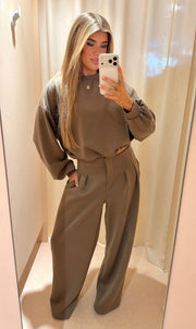Joggingset elly taupe