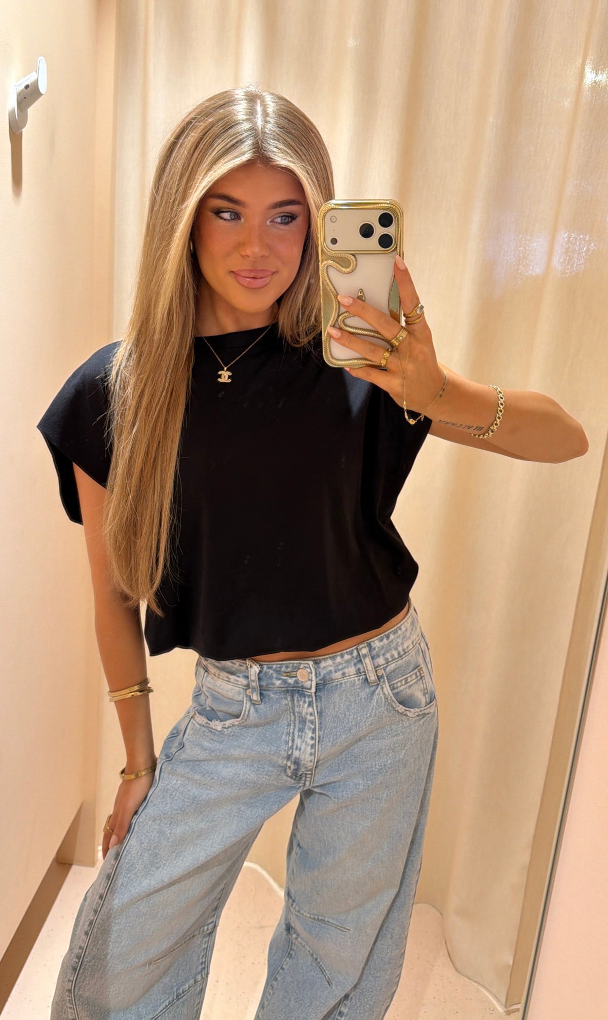 Top babette zwart