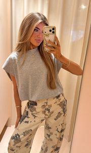 Top babette grijs
