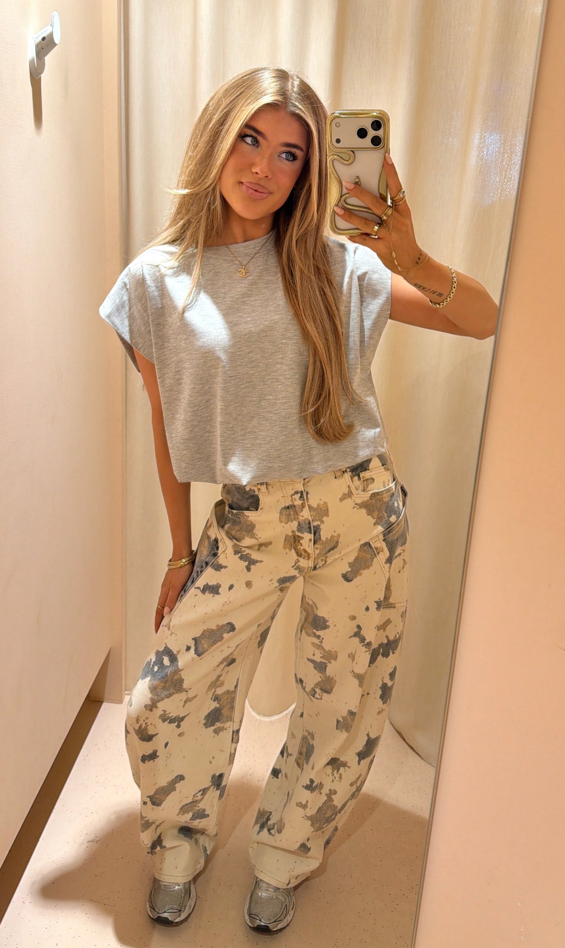 Top babette grijs
