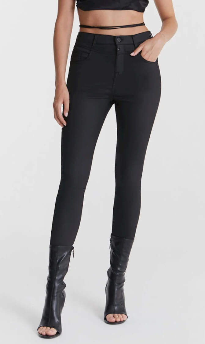 COJ jeans lisa skinny black coated