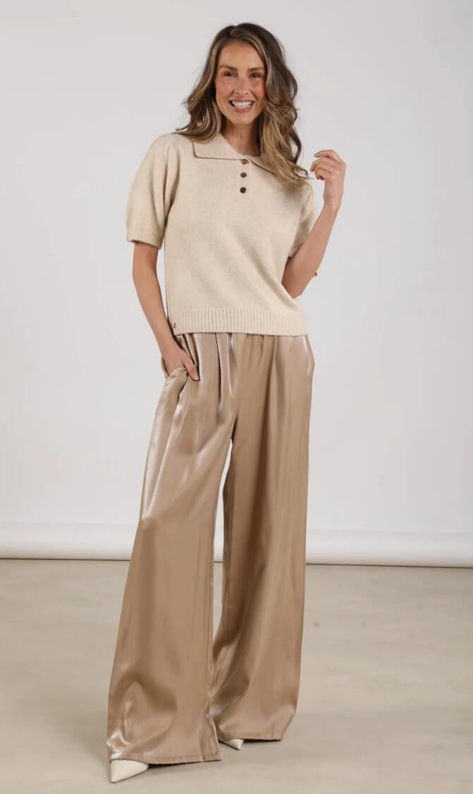 Nukus doorty pants shiney sand