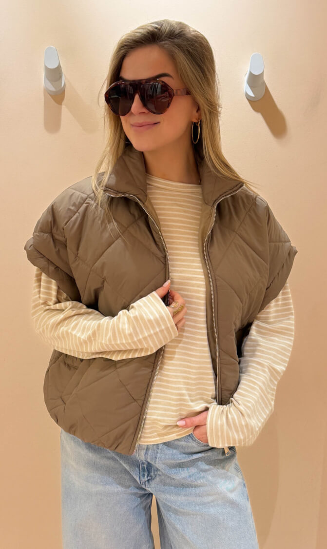 Bodywarmer bobbi taupe