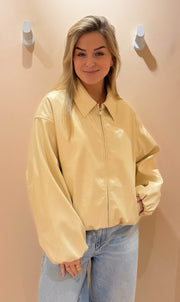 Pu bomberjack roomy ecru