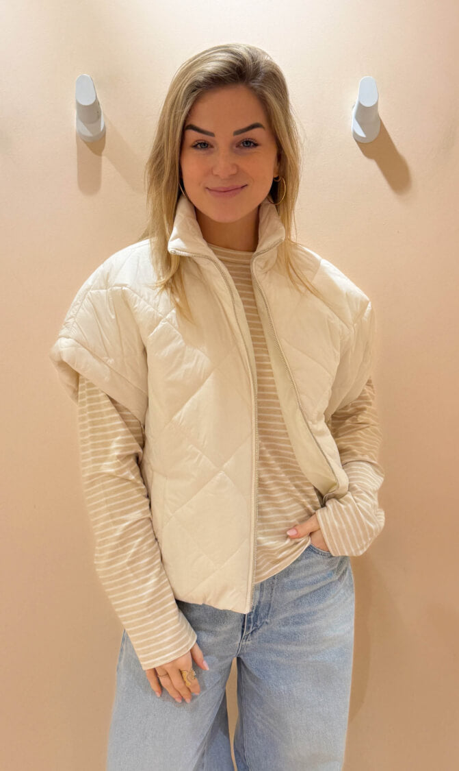 Bodywarmer bobbi offwhite