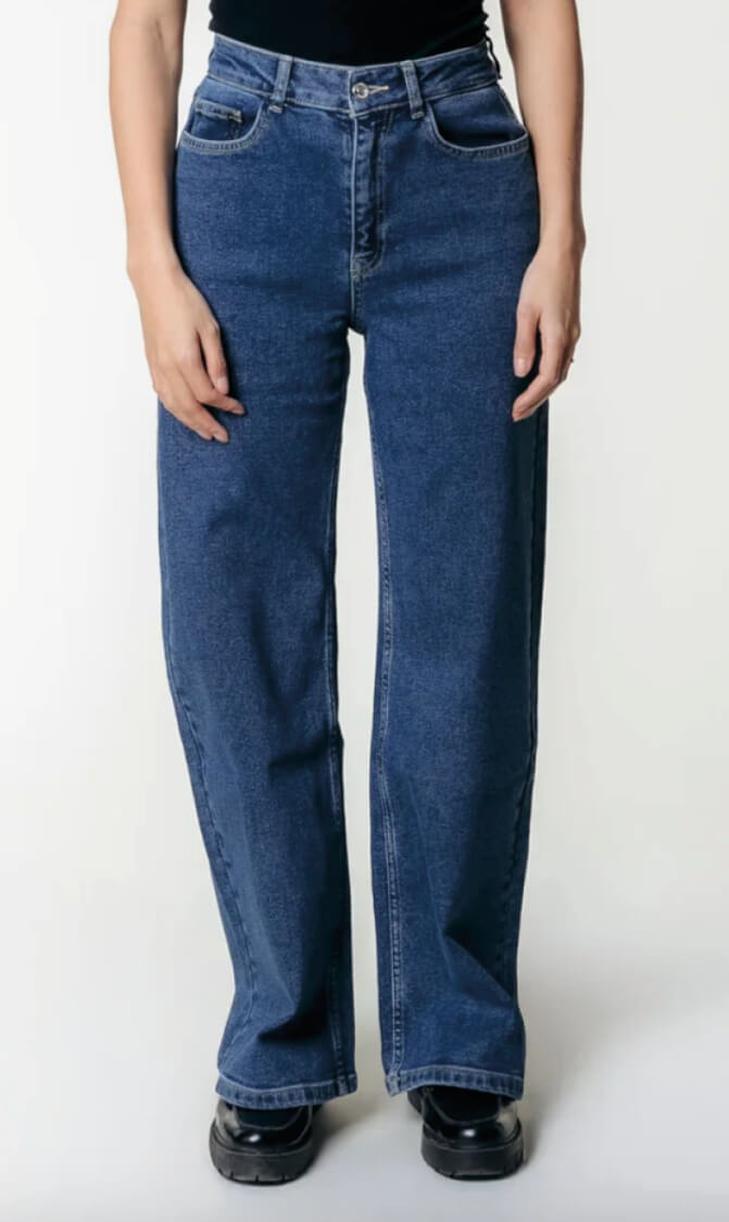 Colourful rebel gaias high rise denim mid blue