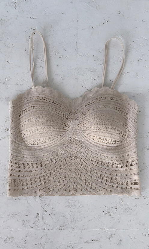 Padded top beige