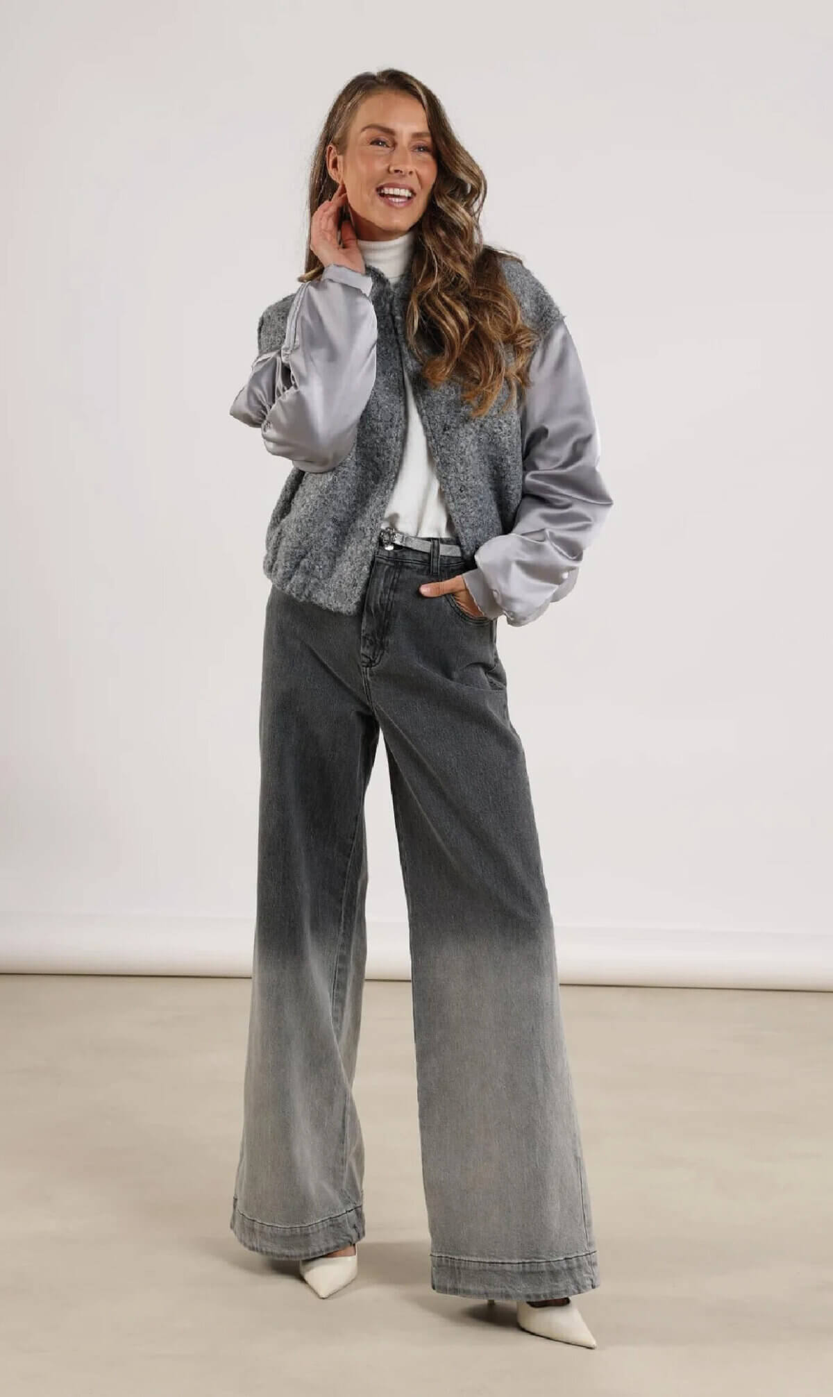 Nukus Baltimore Jacket Satin light grey