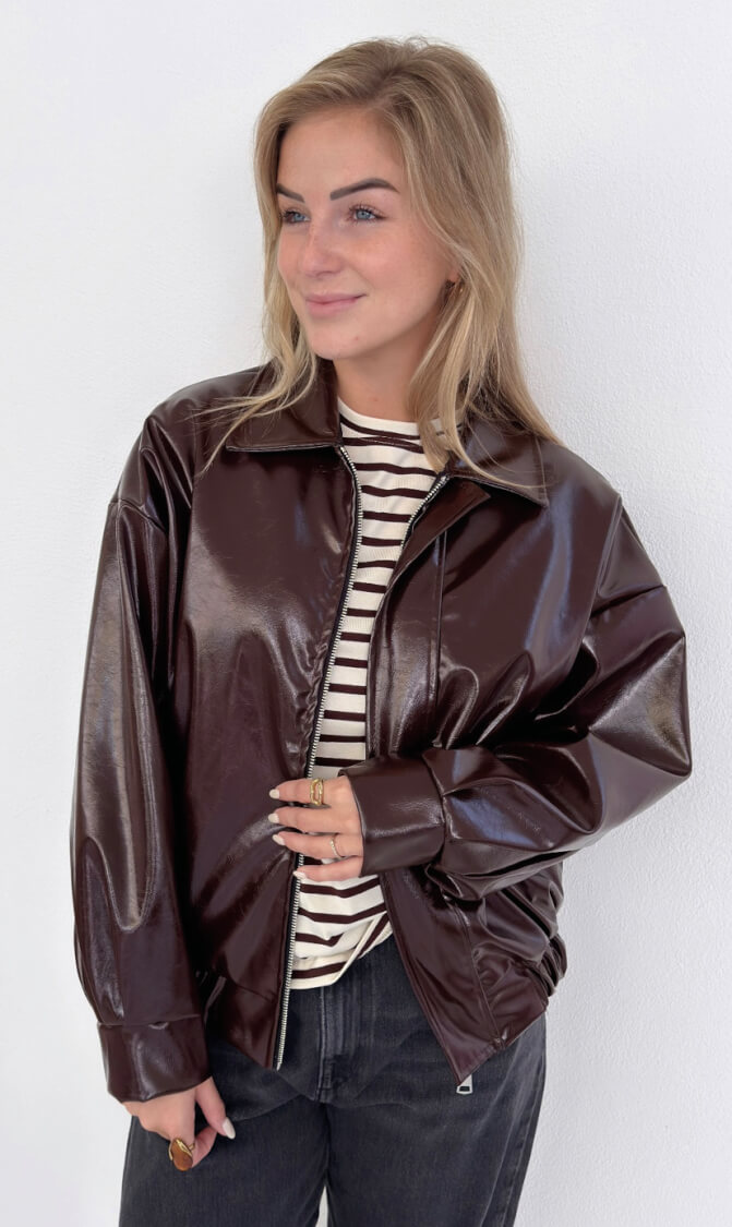 Bibi jacket donkerbruin