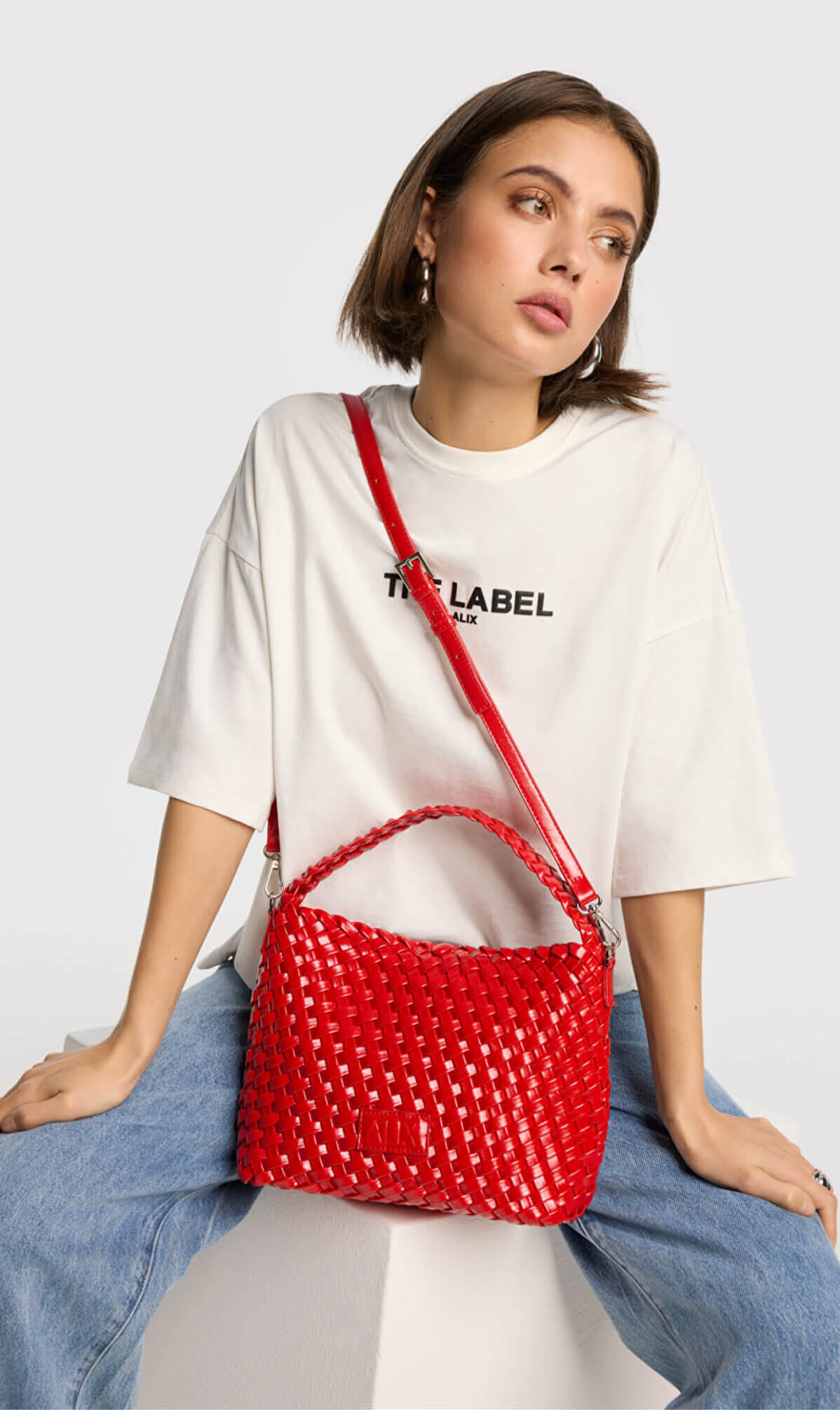 Alix the label lacquar braided bag